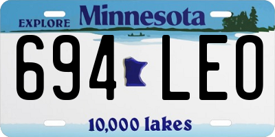 MN license plate 694LEO