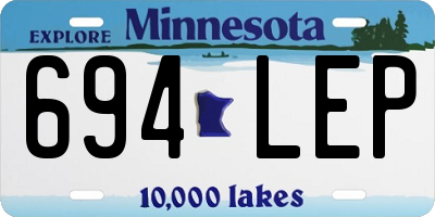 MN license plate 694LEP