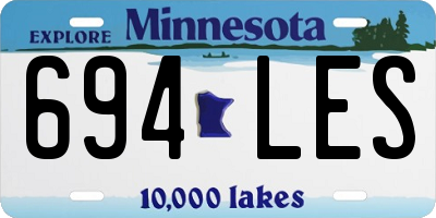 MN license plate 694LES