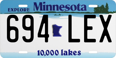 MN license plate 694LEX
