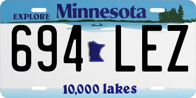 MN license plate 694LEZ