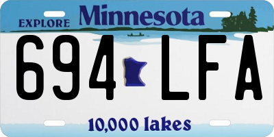 MN license plate 694LFA
