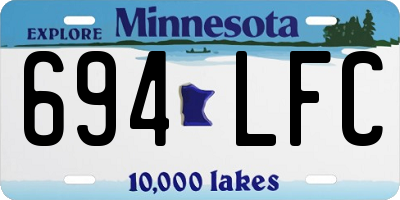 MN license plate 694LFC