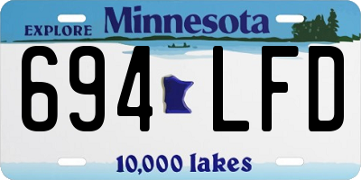 MN license plate 694LFD