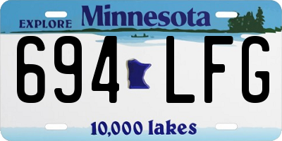 MN license plate 694LFG