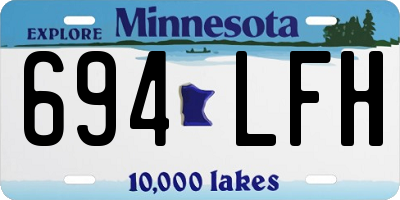MN license plate 694LFH