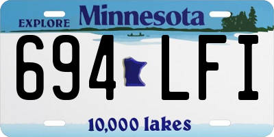 MN license plate 694LFI