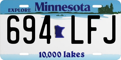 MN license plate 694LFJ