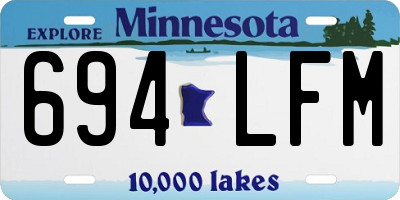 MN license plate 694LFM