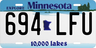 MN license plate 694LFU