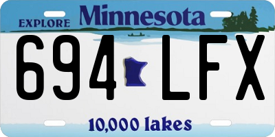 MN license plate 694LFX