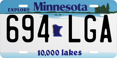 MN license plate 694LGA