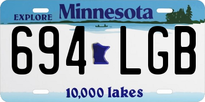 MN license plate 694LGB