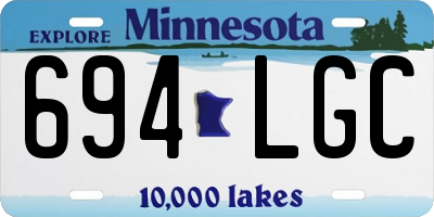 MN license plate 694LGC