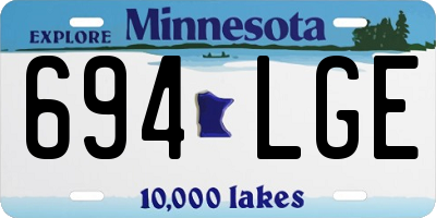 MN license plate 694LGE