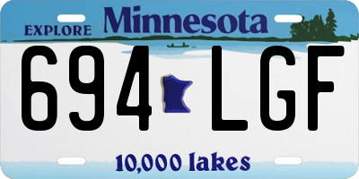 MN license plate 694LGF
