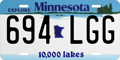 MN license plate 694LGG
