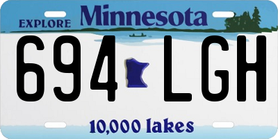 MN license plate 694LGH