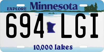 MN license plate 694LGI