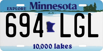 MN license plate 694LGL