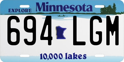 MN license plate 694LGM