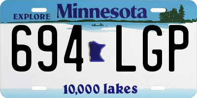 MN license plate 694LGP