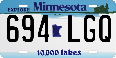 MN license plate 694LGQ