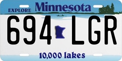 MN license plate 694LGR