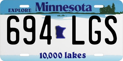 MN license plate 694LGS