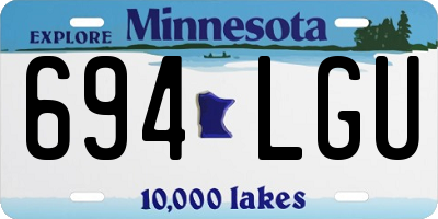 MN license plate 694LGU