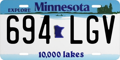 MN license plate 694LGV