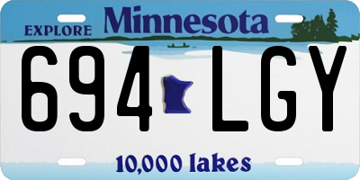 MN license plate 694LGY