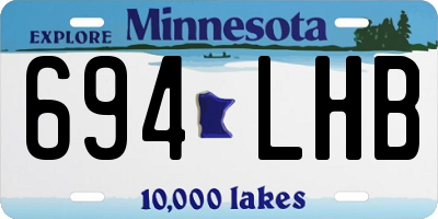 MN license plate 694LHB
