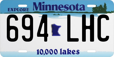 MN license plate 694LHC