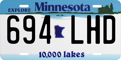 MN license plate 694LHD