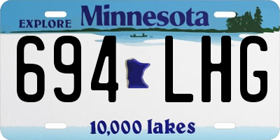 MN license plate 694LHG