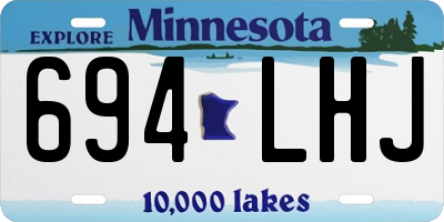 MN license plate 694LHJ