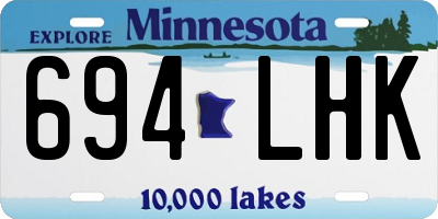 MN license plate 694LHK