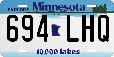 MN license plate 694LHQ