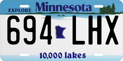 MN license plate 694LHX