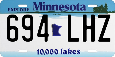 MN license plate 694LHZ
