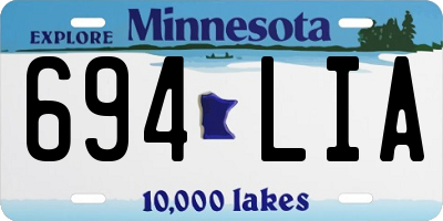 MN license plate 694LIA