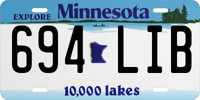 MN license plate 694LIB