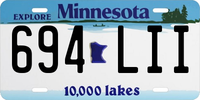 MN license plate 694LII