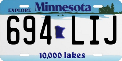 MN license plate 694LIJ