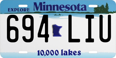 MN license plate 694LIU