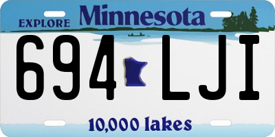 MN license plate 694LJI