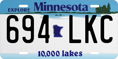 MN license plate 694LKC