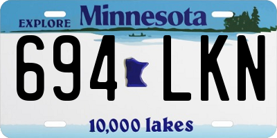 MN license plate 694LKN