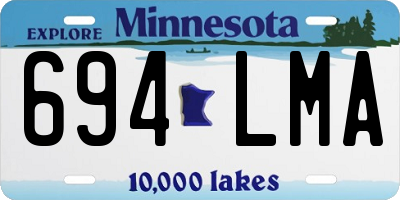 MN license plate 694LMA